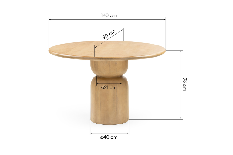 Portofino Ronde Eettafel (140 cm)