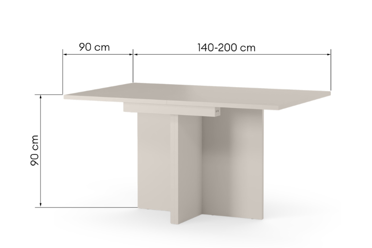 Monaco Uitschuifbare Eettafel  (140-200 cm)