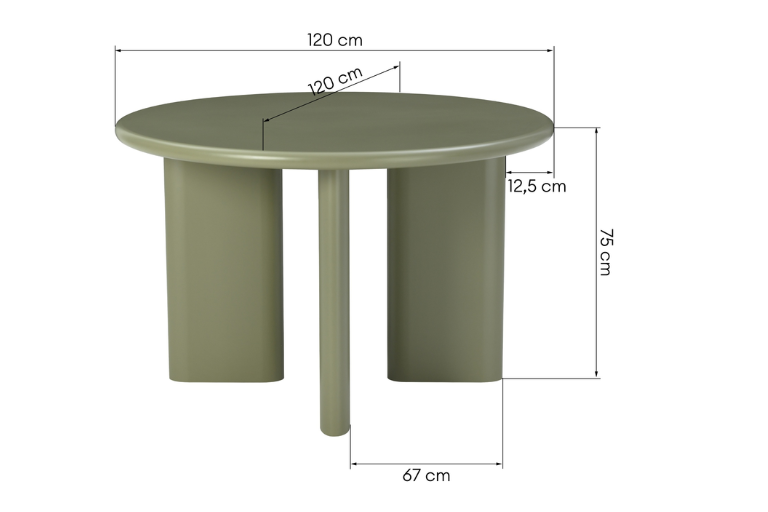 Capri Ronde Eettafel (120cm)