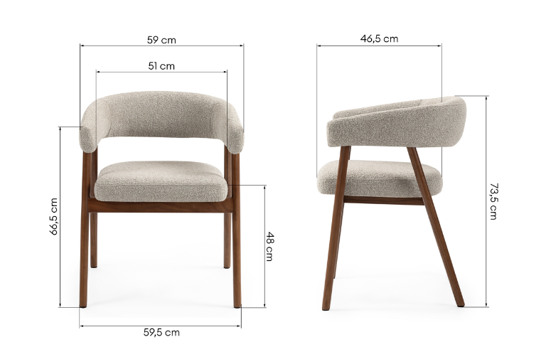 Giovani Oak Wood Stoel
