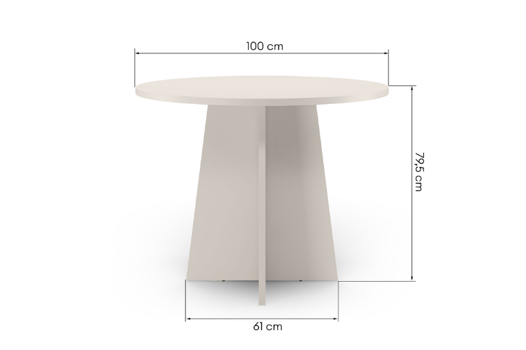 Mykonos Ronde Eettafel (100 cm)