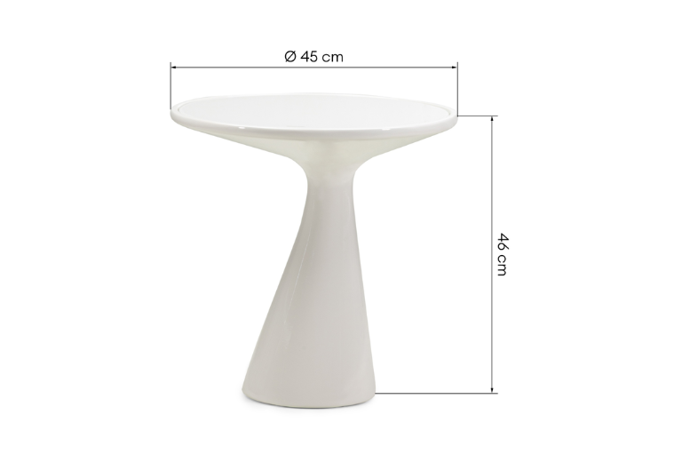 Santorini Ronde Bijzettafel (45 cm)