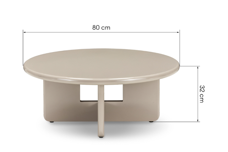 Capri Ronde Salontafel (80 cm)