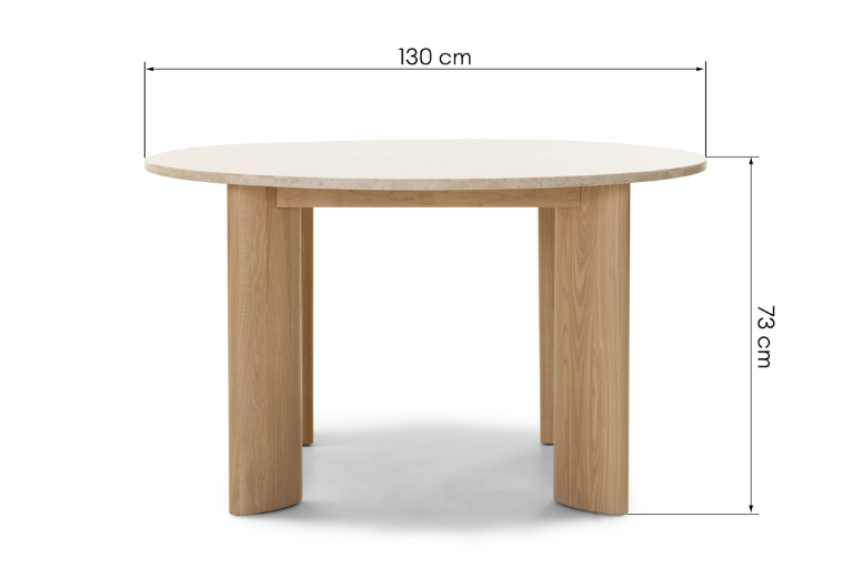 Ronde Eettafel Saint-Rémy (130x75)