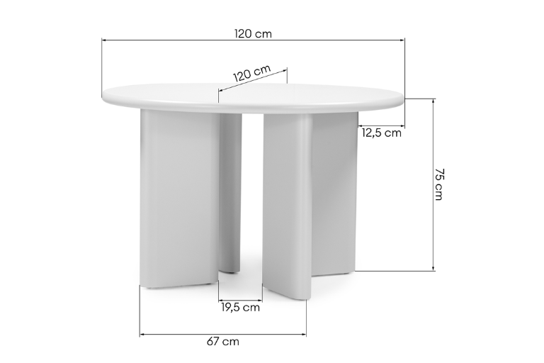 Capri Ronde Eettafel (120cm)