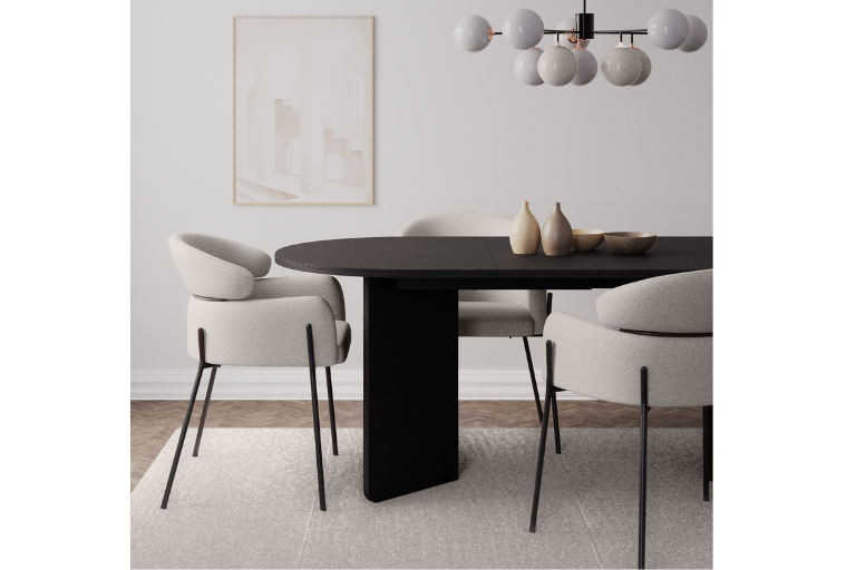 Cannes Ovale Uitschuifbare Eettafel (140-200 cm)