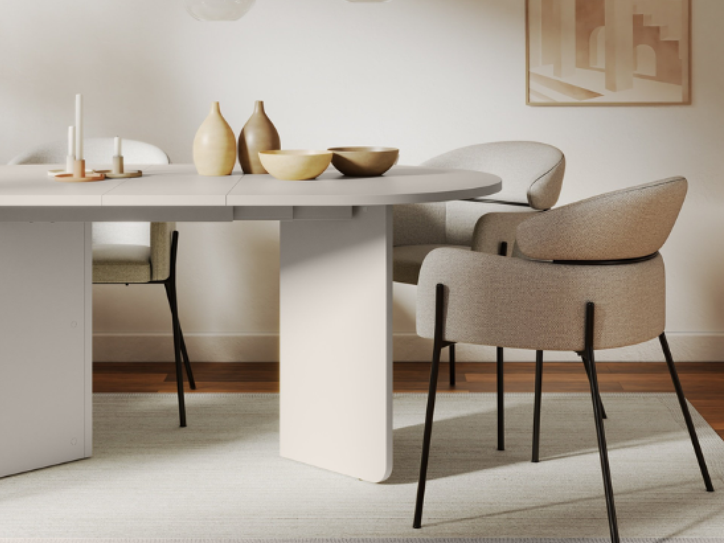 Cannes Ovale Uitschuifbare Eettafel (140-200 cm)