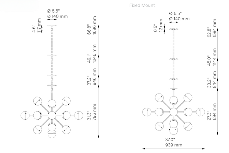 Molecule Spark Lamp